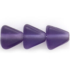Beads, Glass Beads, 10mm Triangle Transparent Matte, Plum