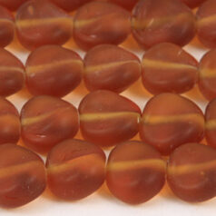 Beads, Glass Beads,  10mm Disc Twist Matte,  TOPAZ