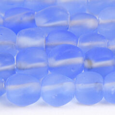 Beads, Glass Beads,  10mm Disc Twist Matte,  SAPPHIRE