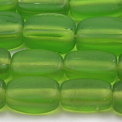 Beads, Glass Beads,  13x7mm Rectangle Matte, CHARTREUSE