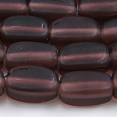 Beads, Glass Beads,  13x7mm Rectangle Matte, AMETHYST
