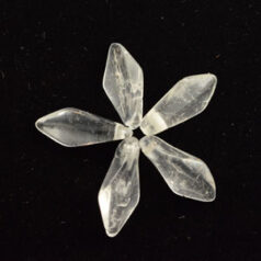 Beads, Glass Beads, 15x6mm Dagger Drop, CRYSTAL