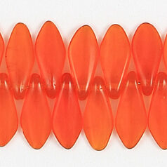 Beads, Glass Beads, 15x6mm Dagger Drop, ORANGE