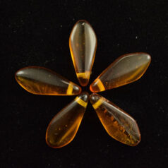 Beads, Glass Beads, 15x6mm Dagger Drop, TOPAZ