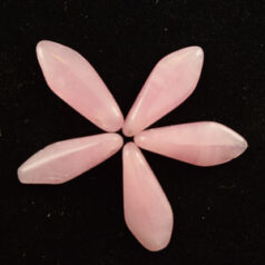 Beads, Glass Beads, 15x6mm Dagger Drop, PINK OPAL