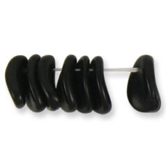 Beads, Glass Beads, 10x6mm Leaf Drop, JET