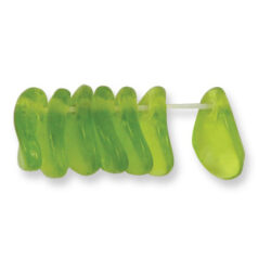 Beads, Glass Beads, 10x6mm Leaf Drop, CHARTREUSE
