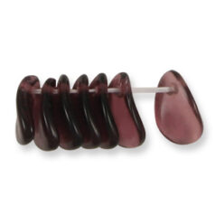 Beads, Glass Beads, 10x6mm Leaf Drop, AMETHYST