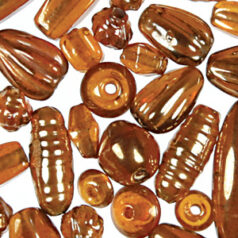 Beads, Mixed Shapes, Transparent Lustre, TOPAZ, sizes range from 4-16mm (hole size approx 2-2.4mm)