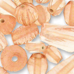 Beads, Mixed Shapes, Transparent, PEACH sizes range from 4-16mm (hole size approx 2-2.4mm)