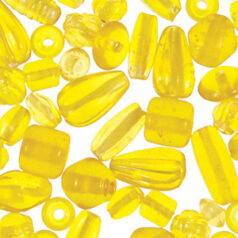 Beads, Mixed Shapes, Transparent, LEMON sizes range from 4-16mm (hole size approx 2-2.4mm)