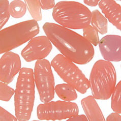 Beads, Mixed Shapes, Transparent, OPAL PINK sizes range from 4-16mm (hole size approx 2-2.4mm)