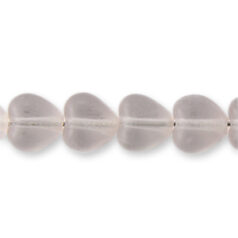 Bead, Preciosa Czech Pressed Glass, 6mm Glass Heart - Transparent  Matte Lt. Amethyst (Hole Size 0.9mm)