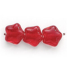 Preciosa Czech pressed glass 8mm transparent star (hole size 1.2mm, 3.5mm thickness) - Siam