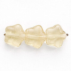 Bead, Preciosa Czech Pressed Glass, 8mm Star - Transparent Light Topaz(Thickness 3.5mm, Hole Size 0.9mm)