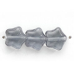 Bead, Preciosa Czech Pressed Glass, 8mm Star - Transparent Montana (Thickness 3.5mm, Hole Size 0.9mm)