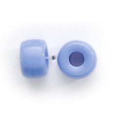 Bead, Preciosa Czech Pressed Glass, 9mm Crow Bead, Opaque Powder Blue (Hole Size 3.5mm)