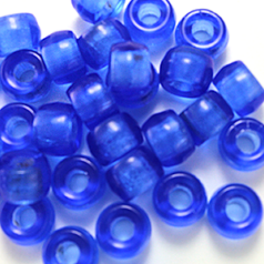 Bead, Preciosa Czech Pressed Glass, 9mm Crow Bead, Transparent Sapphire (Hole Size 3.5mm)