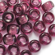 Bead, Preciosa Czech Pressed Glass, 9mm Crow Bead, Transparent Amethyst (Hole Size 3.5mm)