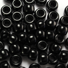 Bead, Preciosa Czech Pressed Glass, 6mm Crow Bead, Opaque Black (Hole Size 2.5mm)