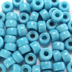 Bead, Preciosa Czech Pressed Glass, 6mm Crow Bead, Opaque Light Sapphire (Hole Size 2.5mm)