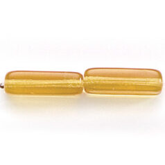 Preciosa Czech pressed glass 15x5mm transparent rectangle (hole size:1.2mm) - Light Topaz