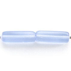 Bead, Preciosa Czech Pressed Glass, 15x5mm Rectangle - Matte Light Sapphire (Hole Size 1.2mm)