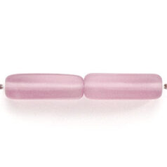 Bead, Preciosa Czech Pressed Glass, 15x5mm Rectangle - Matte Amethyst (Hole Size 1.2mm)