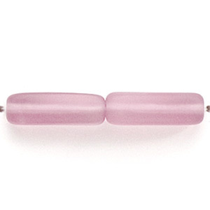 Bead, Preciosa Czech Pressed Glass, 15x5mm Rectangle - Matte Amethyst (Hole Size 1.2mm)