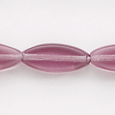 Bead, Preciosa Czech Pressed Glass, 16x6mm Flat Oval Bead - Transparent Amethyst (Hole Size 1mm)