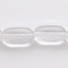 Bead, Preciosa Czech Pressed Glass, 13x7mm Oval Tube Bead - Crystal (Hole Size 1.2mm)