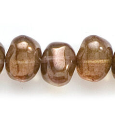 Bead, Preciosa Czech Pressed Glass, 9x10mm Baroque Bead - Bronze Montana with Lustre Finish (Hole Size 1mm)
