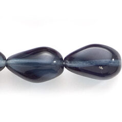 Bead, Preciosa Czech Pressed Glass, 18x12mm Baroque Bead -  Transparent Montana (Hole Size 1mm)