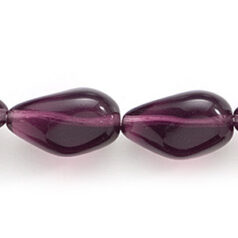 Bead, Preciosa Czech Pressed Glass, 18x12mm Baroque Bead -  Transparent Amethyst (Hole Size 1mm)