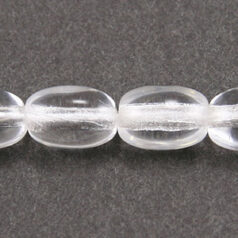 Bead, Preciosa Czech Pressed Glass, 7x5mm Oval Bead - Crystal (Hole Size 1.2mm)