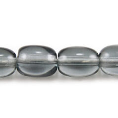 Bead, Preciosa Czech Pressed Glass, 7x5mm Oval Bead - Transparent Montana Blue