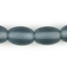 Bead, Preciosa Czech Pressed Glass, 7x5mm Oval Bead -  Frost Matte Montana Blue (Hole Size 1.2mm)