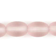 Bead, Preciosa Czech Pressed Glass, 7x5mm Oval Bead -  Frost Matte Light Amethyst (Hole Size 1.2mm)