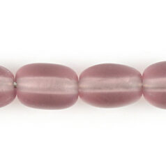 Bead, Preciosa Czech Pressed Glass, 7x5mm Oval Bead -  Frost Matte Dark Amethyst (Hole Size 1.2mm)