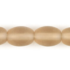 Bead, Preciosa Czech Pressed Glass, 7x5mm Oval Bead -  Frost Matte Smoke Topaz (Hole Size 1.2mm)