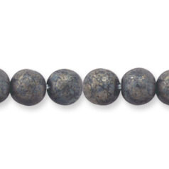Bead, Preciosa Czech Pressed Glass, 6mm Round Bead - Matte Senegal Brown/Purple (Hole Size 0.7mm)