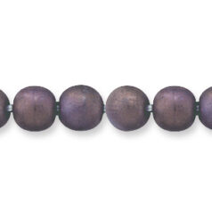 Bead, Preciosa Czech Pressed Glass, 6mm Round Bead - Matte Brown (Hole Size 0.7mm)