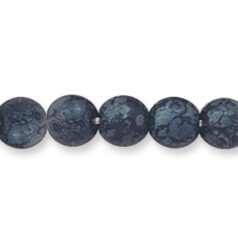 Bead, Preciosa Czech Pressed Glass, 6mm Round Bead - Matte Travertine (Hole Size 0.7mm)