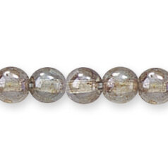 Bead, Preciosa Czech Pressed Glass, 6mm Round Bead - Antique Coat Green (Hole Size 0.7mm)