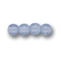 Bead, Preciosa Czech Pressed Glass, 6mm Round Bead with Crackle Effect - Light Sapphire
