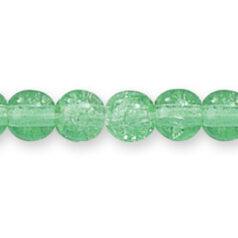 Bead, Preciosa Czech Pressed Glass, 6mm Round Bead with Crackle Effect - Peridot