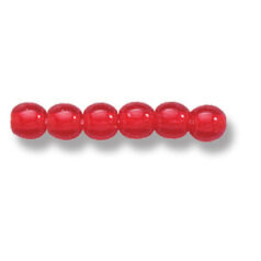 Bead, Preciosa Czech Druk Glass, 4mm Round Bead - Transparent Siam (Hole Size 0.9mm)