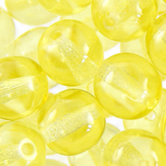 Bead, Preciosa Czech Druk Glass, 4mm Round Bead - Transparent Light Yellow (Hole Size 0.9mm)