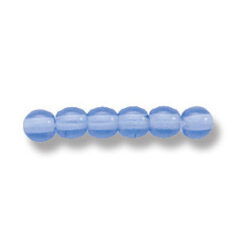 Bead, Preciosa Czech Druk Glass, 4mm Round Bead - Transparent Sapphire (Hole Size 0.9mm)