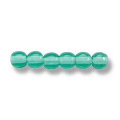 Bead, Preciosa Czech Druk Glass, 4mm Round Bead - Transparent Light Emerald (Hole Size 0.9mm)